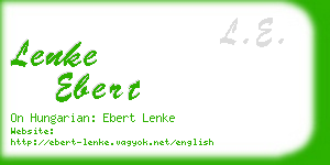 lenke ebert business card